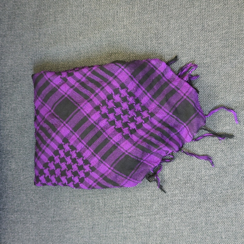 Eighty Eight Purple and Black Blanket Scarf